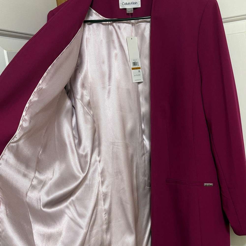 Calvin Klein Women's Fuchsia Blazer - Picture 7 of 7